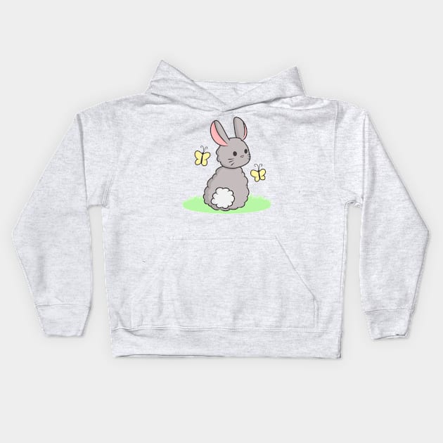 Cute Bunny Kids Hoodie by KammyBale